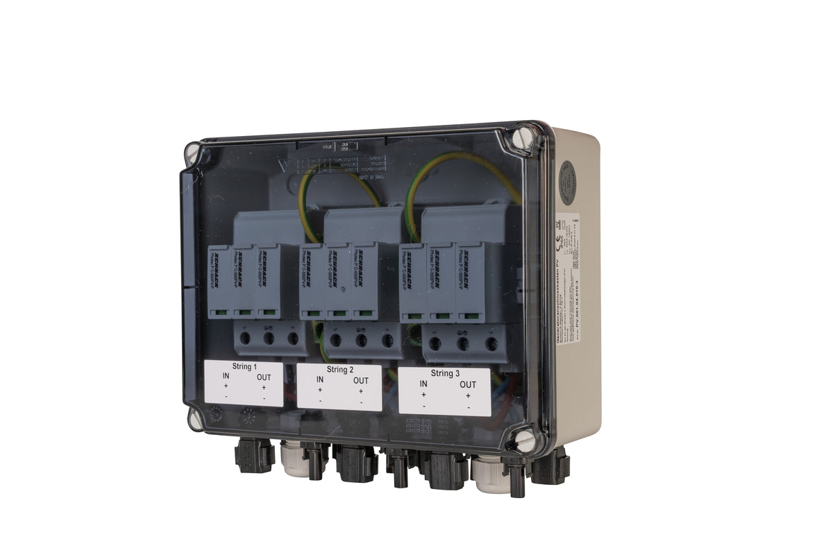 Generatorenanschlusskasten für PV-Anlagen bis 1.000 V DC, 1x 3 String, SUNCLIX-Steckverbinder JÄGER SIROX
