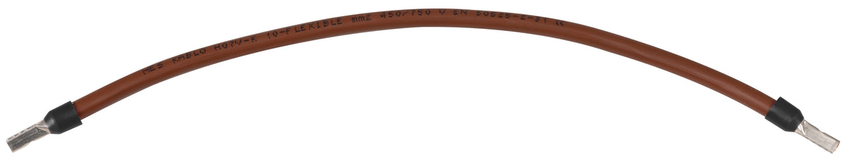 Verdrahtungsbrücke 6 mm² braun 350 mm beidseitig mit 11 mm isolierter Aderendhülse JÄGER