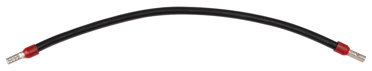 Verdrahtungsbrücke 10 mm² schwarz 260 mm beidseitig mit 12 mm isolierter Aderendhülse JÄGER
