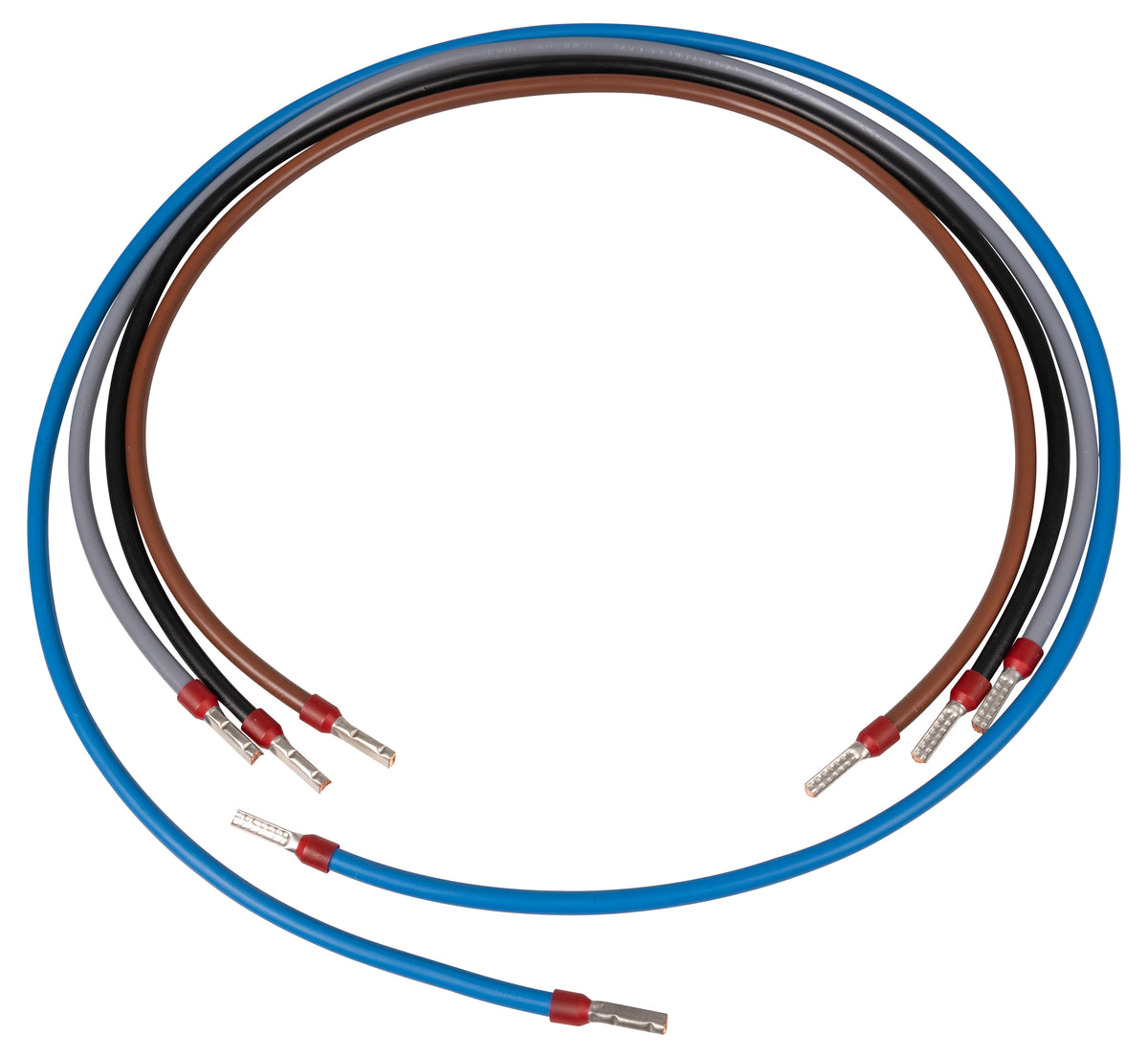 Verdrahtungssatz 10 mm² Zählerabgang braun/schwarz/grau 670 mm blau 1.060 mm beidseitig mit 18 mm isolierter Aderendhülse JÄGER