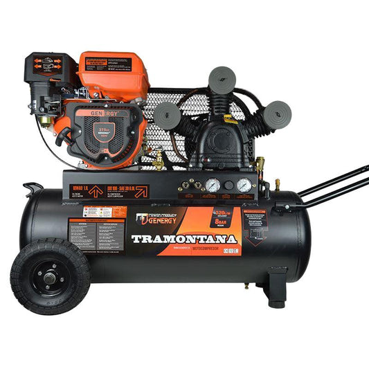 Benzin-Kompressor GENERGY TRAMONTANA 8BAR 720L/H Leistungsstark und mobil für anspruchsvolle Druckluftanwendungen Genergy