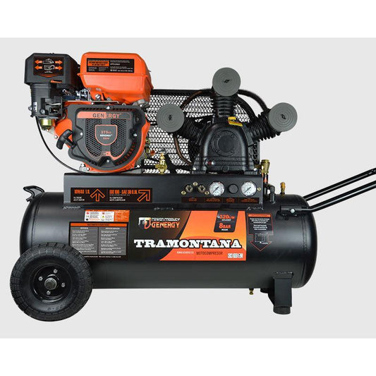 Benzin-Kompressor GENERGY TRAMONTANA 8BAR 720L/H Leistungsstark und mobil für anspruchsvolle Druckluftanwendungen Genergy