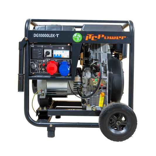 Diesel Stromaggregat DG10000LEK-T von ITC-POWER – 7,6 kW 230V & 400V ITC