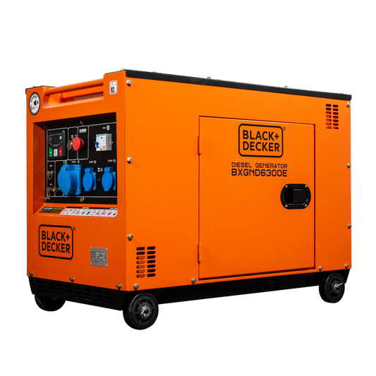 6500 Watt Black + Decker BXGND6300E Diesel AVR Stromerzeuger Black + Decker
