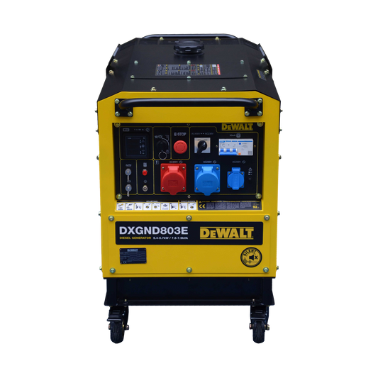 DeWalt Diesel Stromaggregat DXGND803E – 5,8 kW (230 V) & 7,9 kVA (400 V) DeWalt