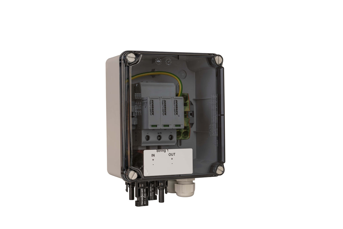 Generatorenanschlusskasten für PV-Anlagen bis 1.000 V DC, 1x 1 String, MC4-Steckverbinder, SiRoX JÄGER SIROX