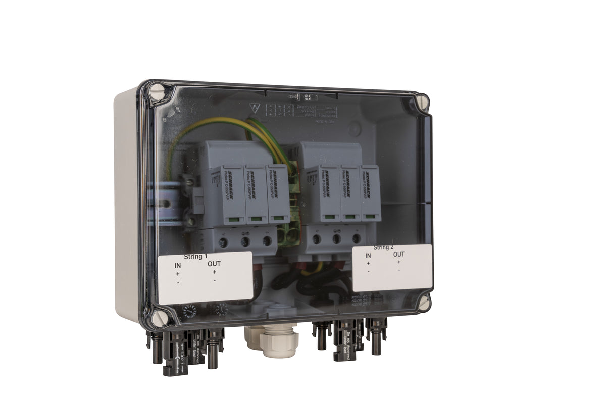 Generatorenanschlusskasten für PV-Anlagen bis 1.000 V DC, 1x 2 String, MC4-Steckverbinder, SiRoX JÄGER SIROX