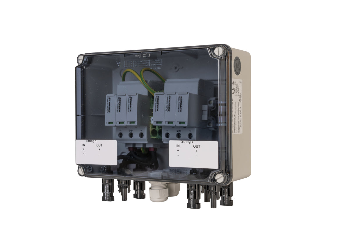 Generatorenanschlusskasten für PV-Anlagen bis 1.000 V DC, 1x 2 String, MC4-Steckverbinder, SiRoX JÄGER SIROX