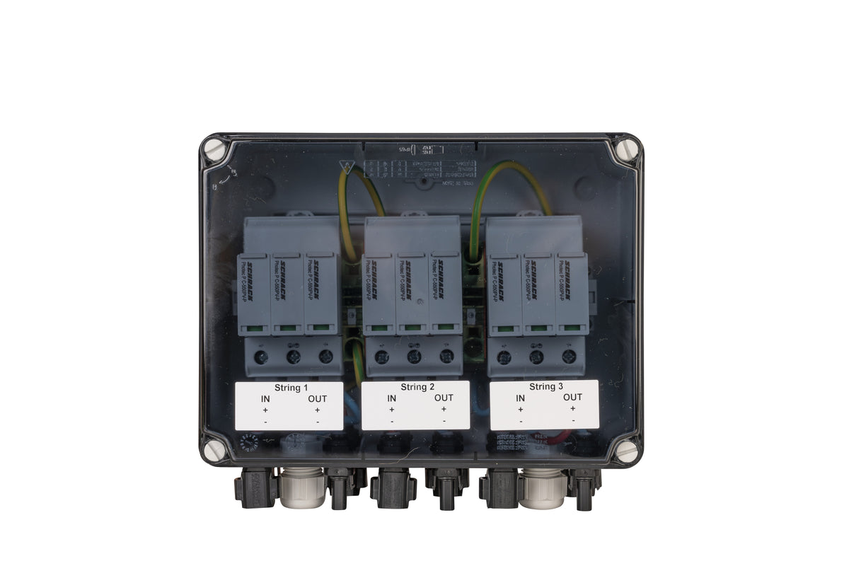 Generatorenanschlusskasten für PV-Anlagen bis 1.000 V DC, 1x 3 String, SUNCLIX-Steckverbinder JÄGER SIROX