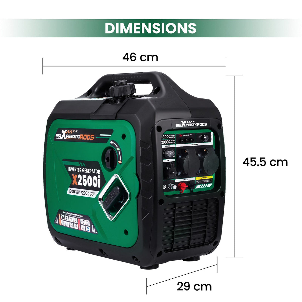Inverter Benzin Stromerzeuger 2000 Watt maxpeedingrods X2500I maXpeedingrods
