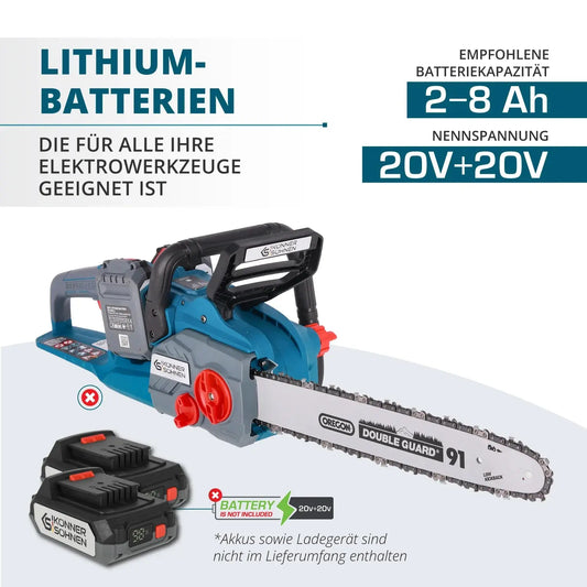 Akku Kettensäge 40cm Schwertlänge KS CS40V-16 Könner & Söhnen