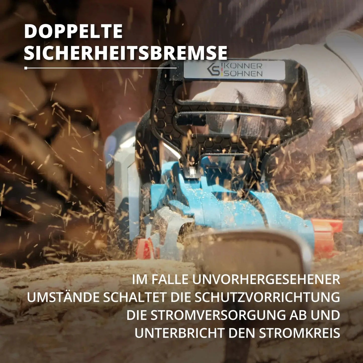 Akku Kettensäge 40cm Schwertlänge KS CS40V-16 Könner & Söhnen