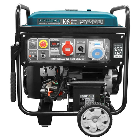 Benzin Stromerzeuger AVR 12.500 Watt KS 15-1E 1/3 ATSR 400V mit ATS Anschluss Könner & Söhnen