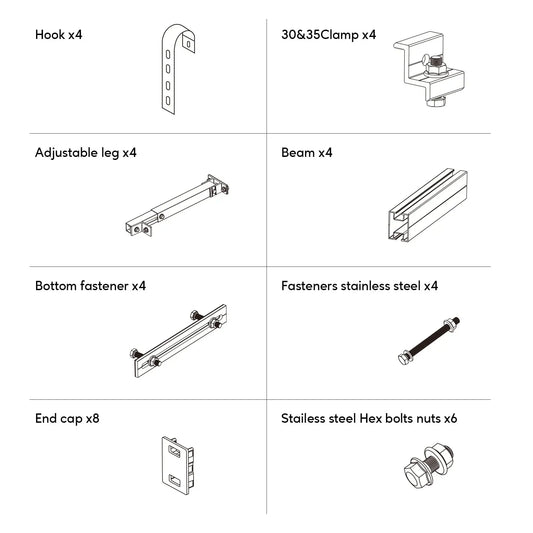 Zendure Balcony Easy Solar Brackets (2 sets) Zendure