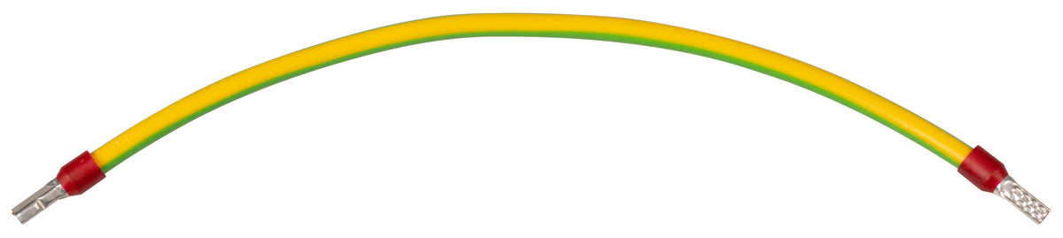 Verdrahtungsbrücke 6 mm² grün/gelb 260 mm beidseitig mit 11 mm isolierter Aderendhülse JÄGER