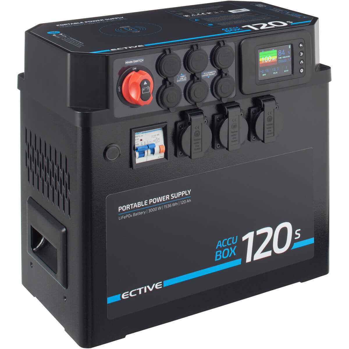 AccuBox 120S LiFePO4 Powerstation, 3.000 W, 1.536 Wh ECTIVE