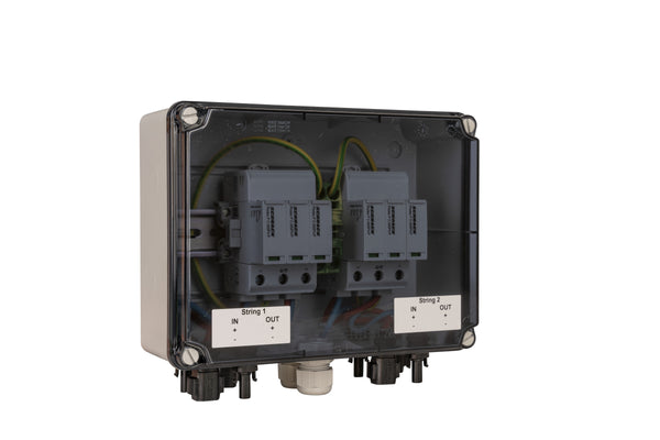 Generatorenanschlusskasten für PV-Anlagen bis 1.000 V DC, 1x 2 String, SUNCLIX-Steckverbinder, SiRoX JÄGER SIROX