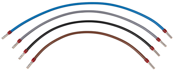 Verdrahtungssatz 10 mm² Zählerzugang braun/schwarz/grau/blau 360 mm beidseitig mit 18 mm isolierter Aderendhülse JÄGER
