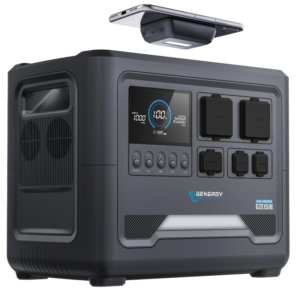  GENERGY GZE-1518 Powerstation 2200 Watt und 1536 Wh optimal für PV-Anlagen