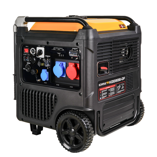 11 kVA 400 V Gas & Benzin KGG90Ei-DF Inverter Stromaggregat Kompak