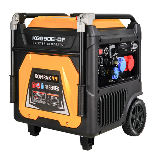 11 kVA 400 V Gas & Benzin KGG90Ei-DF Inverter Stromaggregat Kompak