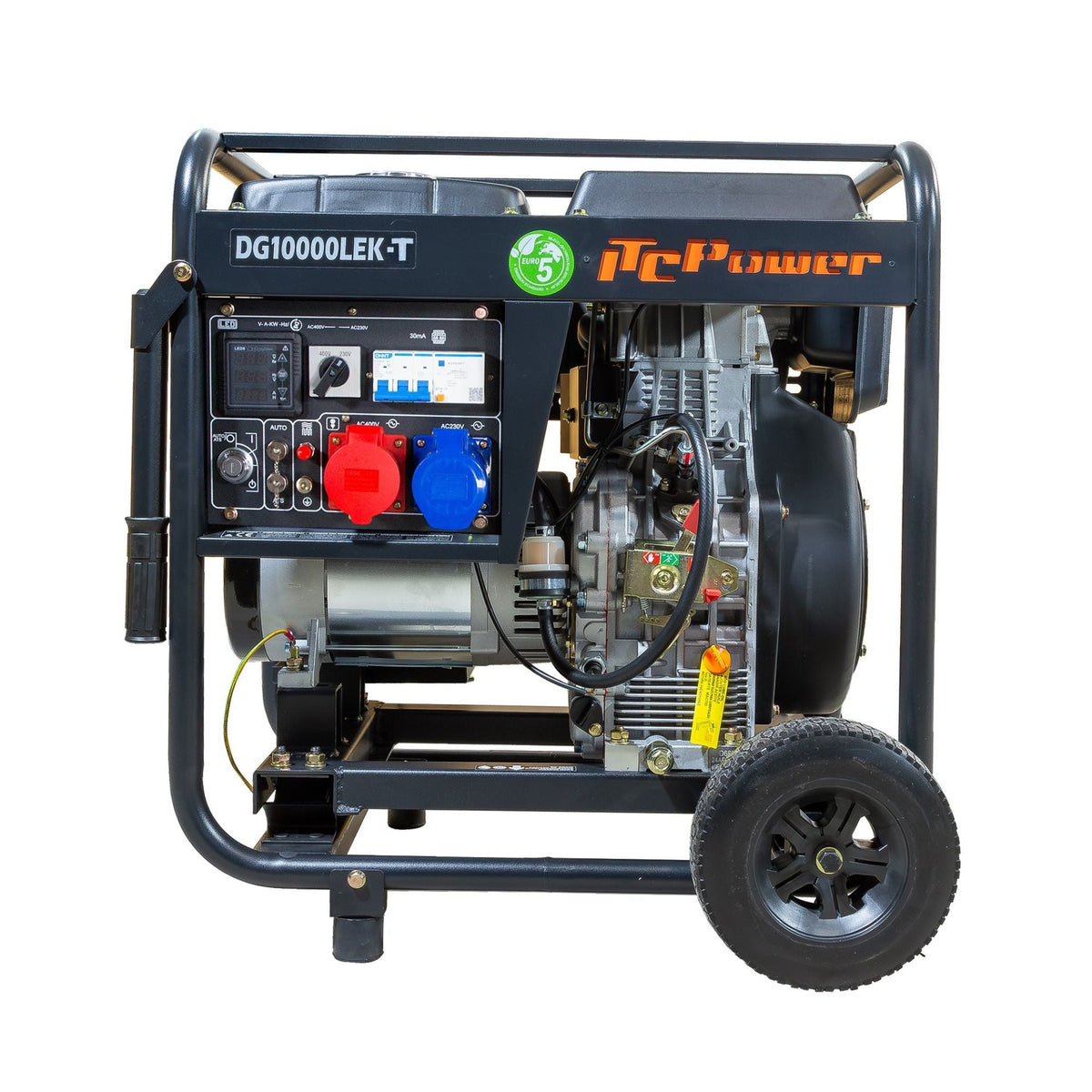 Diesel Stromaggregat DG10000LEK-T von ITC-POWER – 7,6 kW 230V & 400V ITC