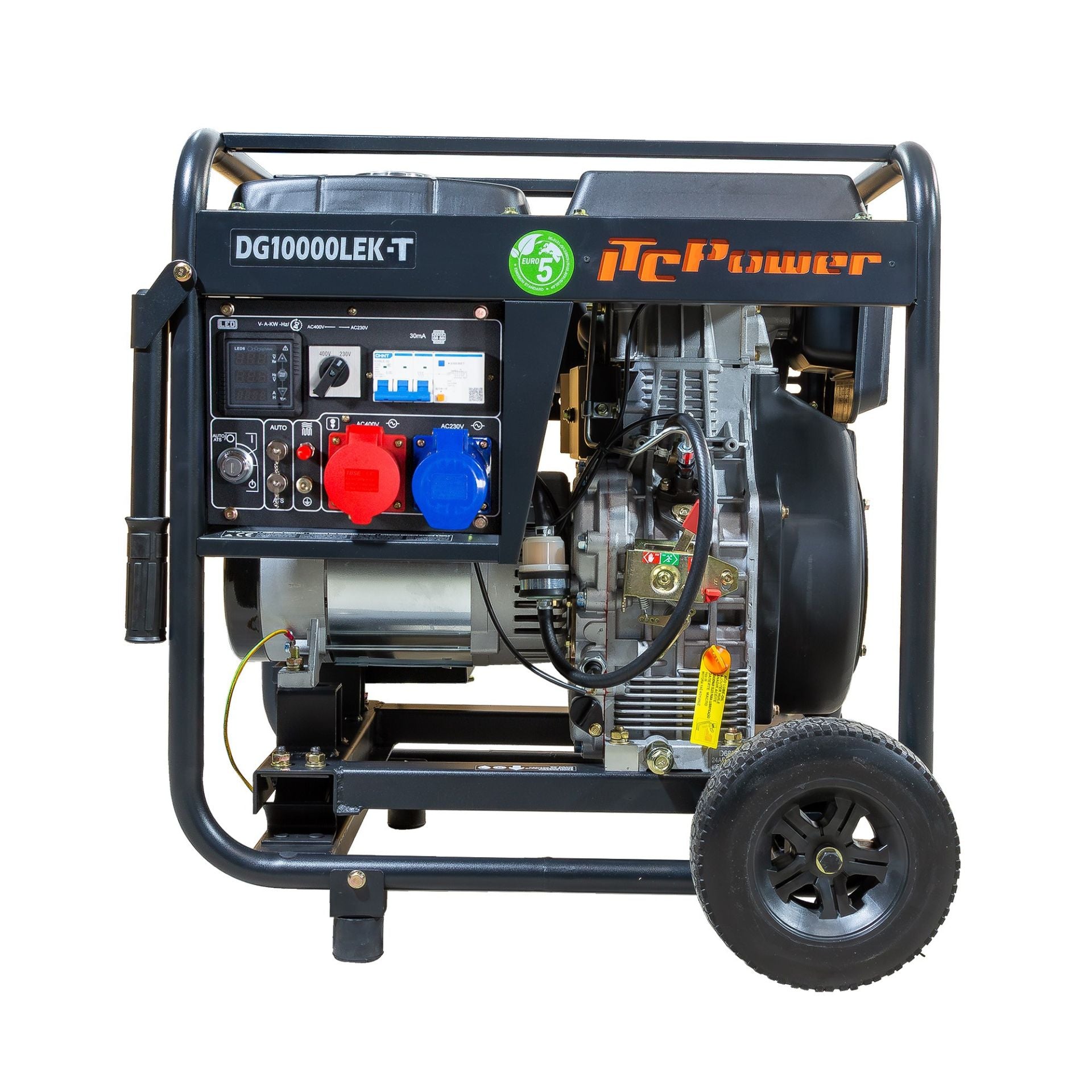 Diesel Stromaggregat DG10000LEK-T von ITC-POWER – 7,6 kW 230V & 400V ITC