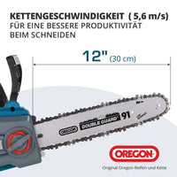 Akku Kettensäge 30cm Schwertlänge KS CS20V-12 Könner & Söhnen