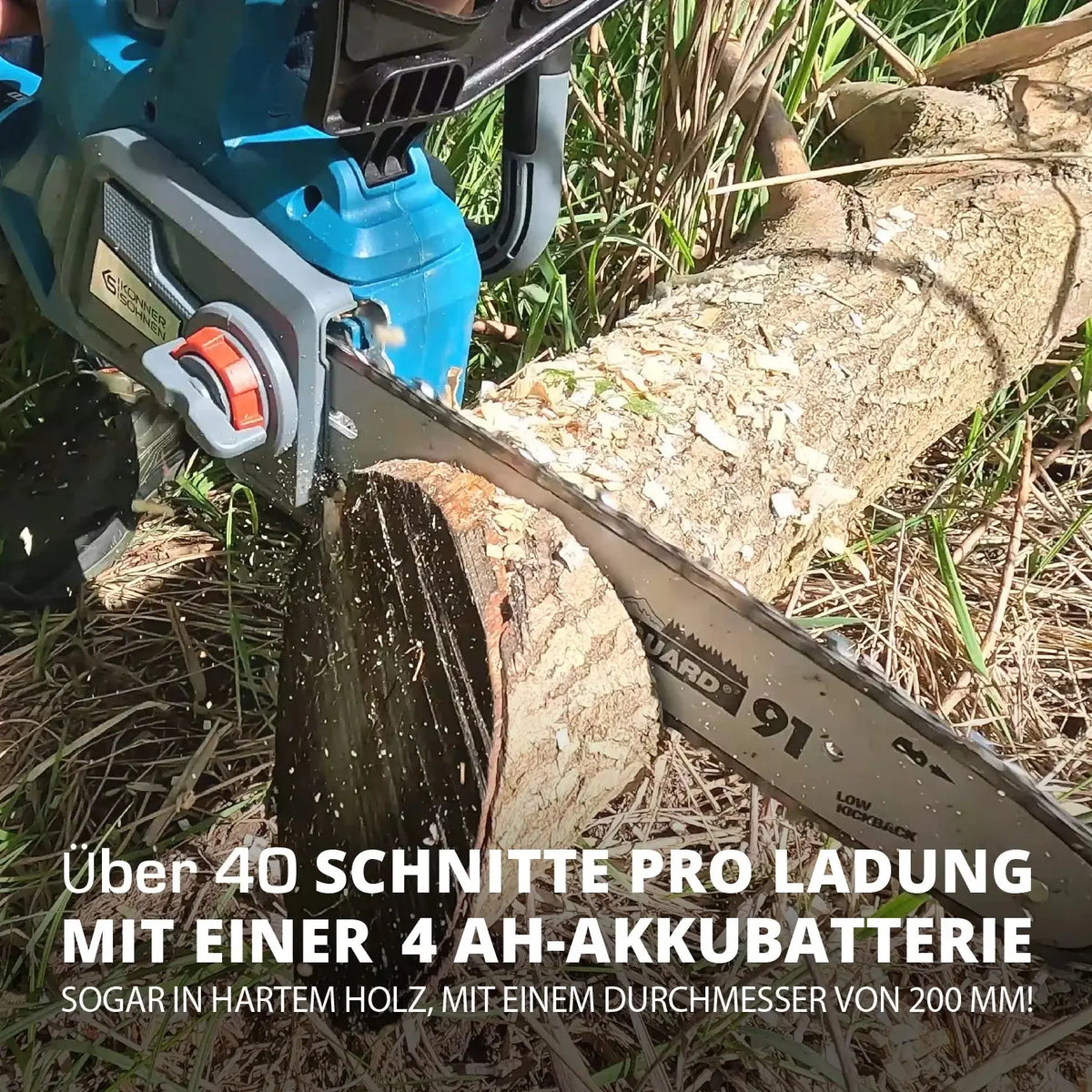 Akku Kettensäge 30cm Schwertlänge KS CS20V-12 Könner & Söhnen