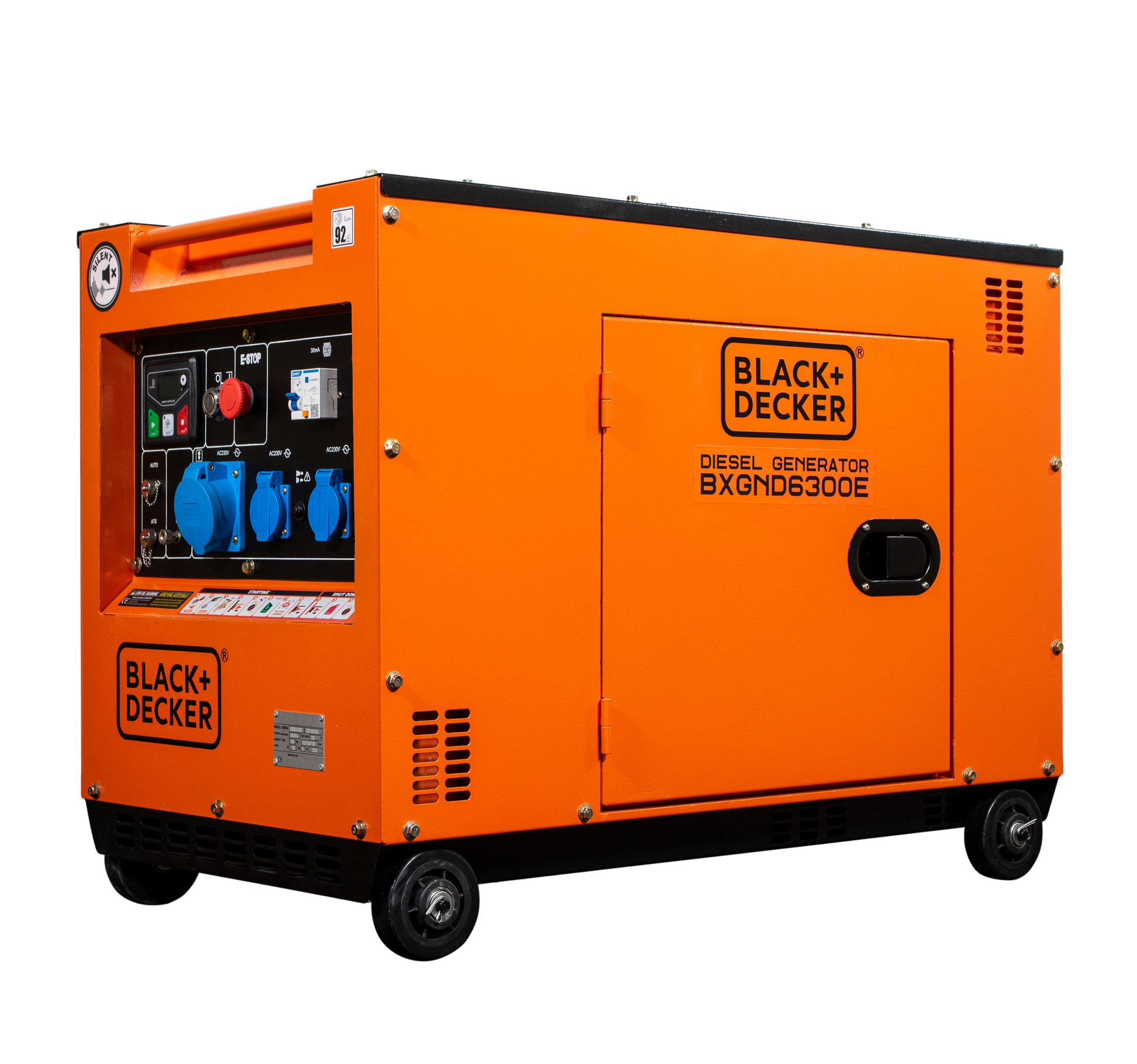 6500 Watt Black + Decker BXGND6300E Diesel AVR Stromerzeuger