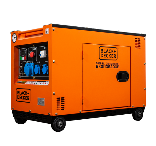 6500 Watt Black + Decker BXGND6300E Diesel AVR Stromerzeuger