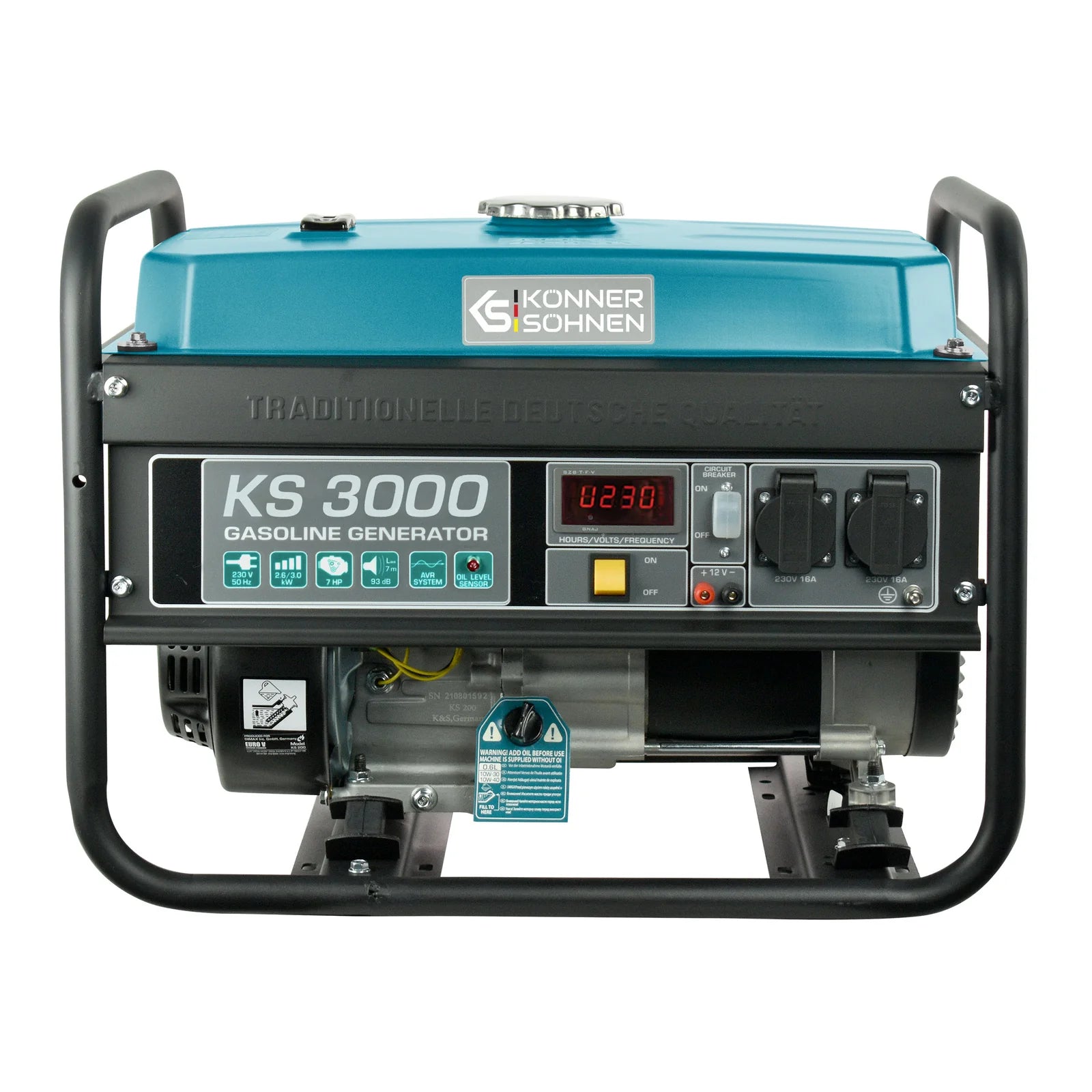 Benzin AVR Stromerzeuger 3000 Watt Könner & Söhnen KS 3000