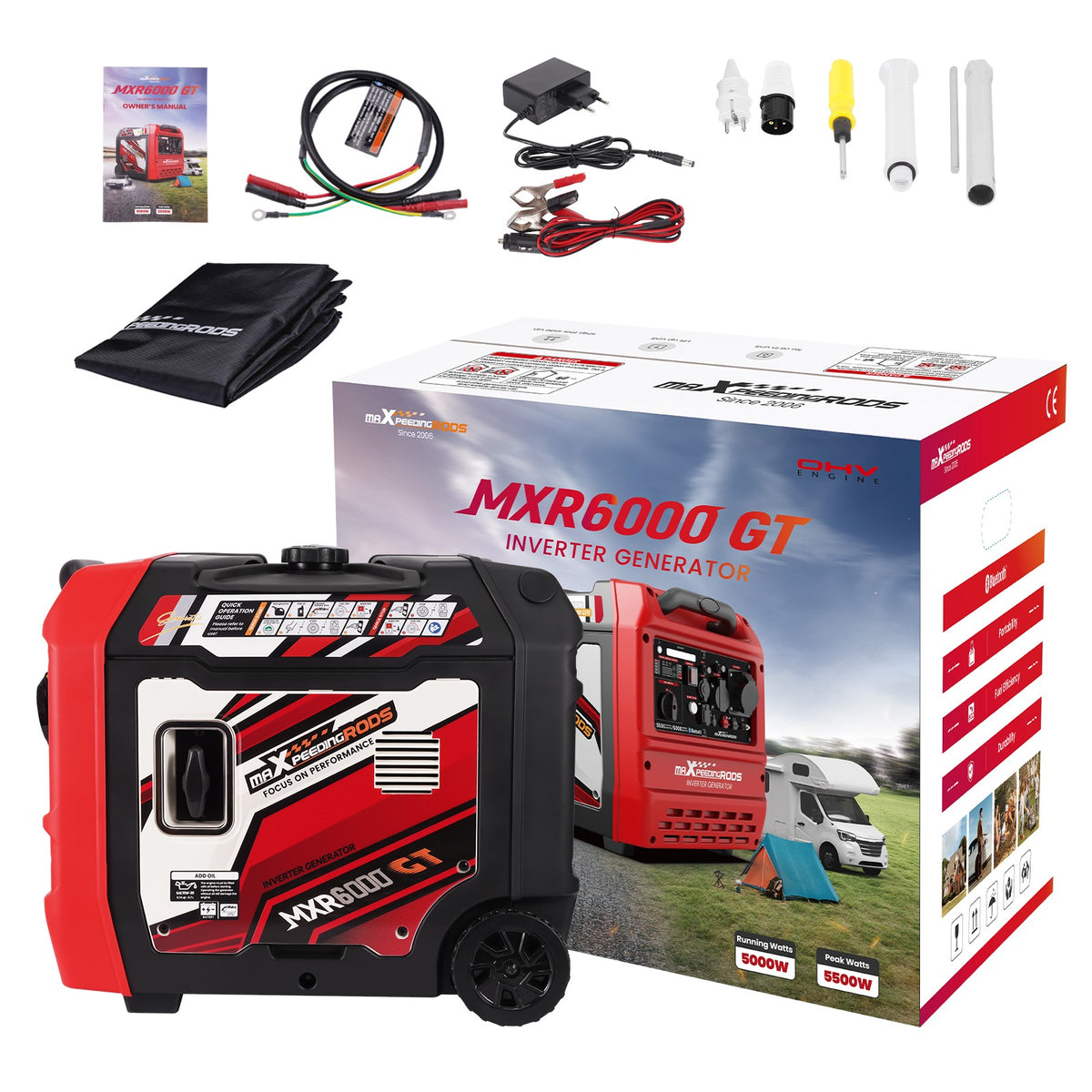 5500W Benzin Inverter Stromerzeuger mit App Steuerung maXpeedingrods MXR 6000GT – EU maXpeedingrods