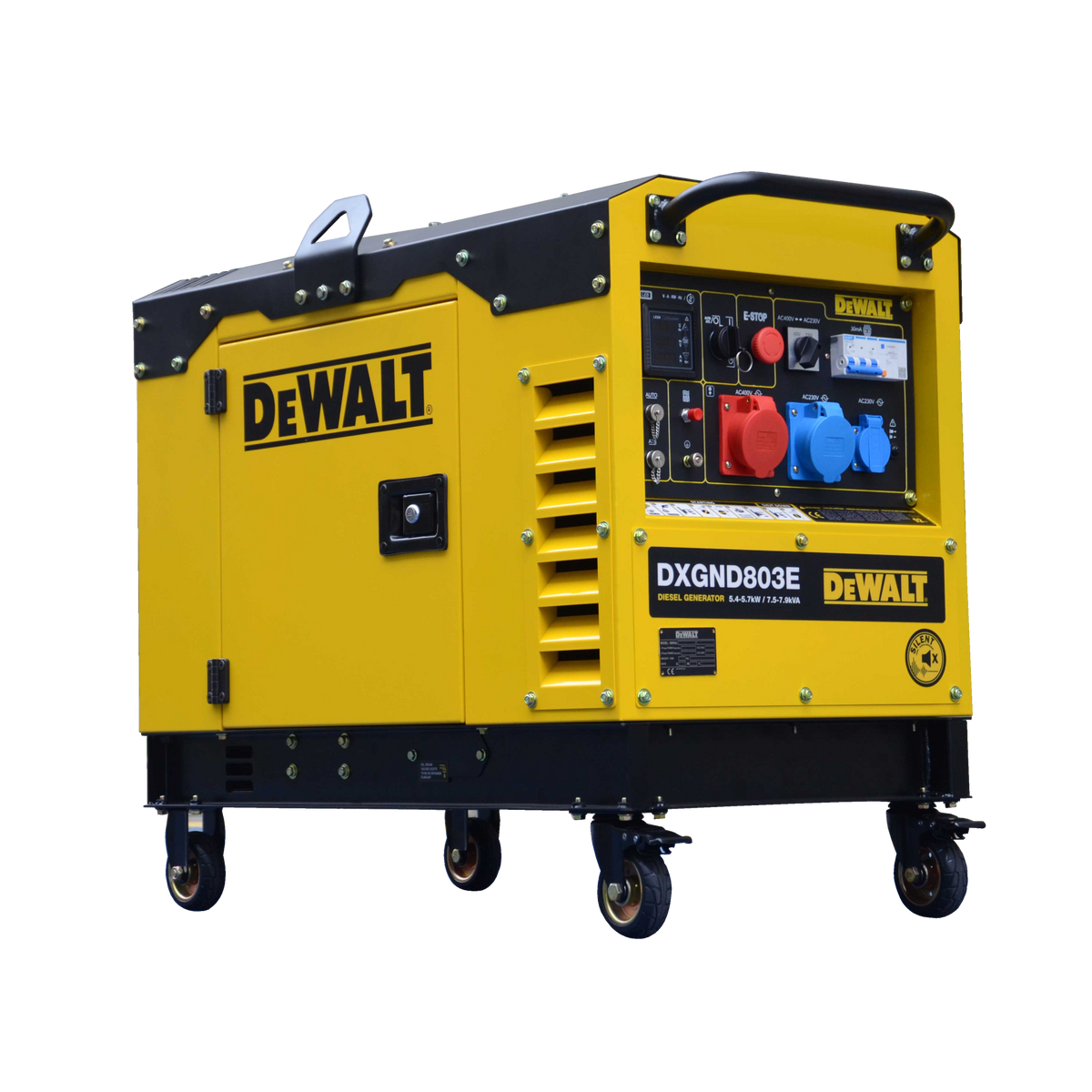 DeWalt Diesel Stromaggregat DXGND803E – 5,8 kW (230 V) & 7,9 kVA (400 V) DeWalt
