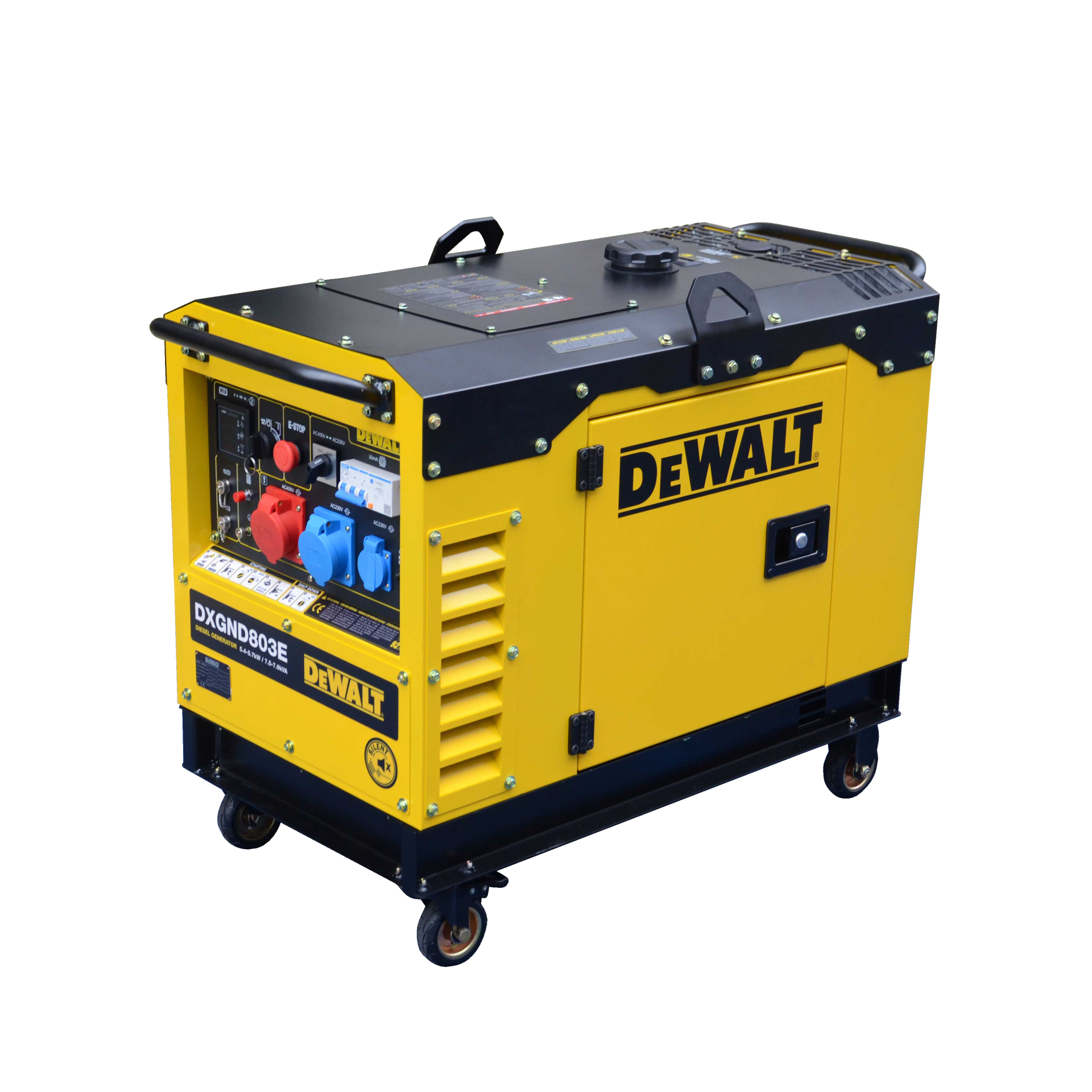 DeWalt Diesel Stromaggregat DXGND803E – 5,8 kW (230 V) & 7,9 kVA (400 V) DeWalt