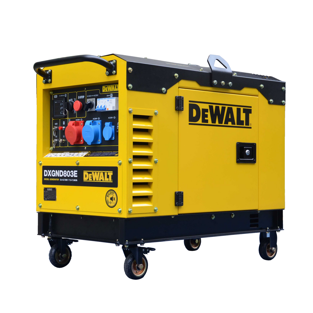 DeWalt Diesel Stromaggregat DXGND803E – 5,8 kW (230 V) & 7,9 kVA (400 V) DeWalt