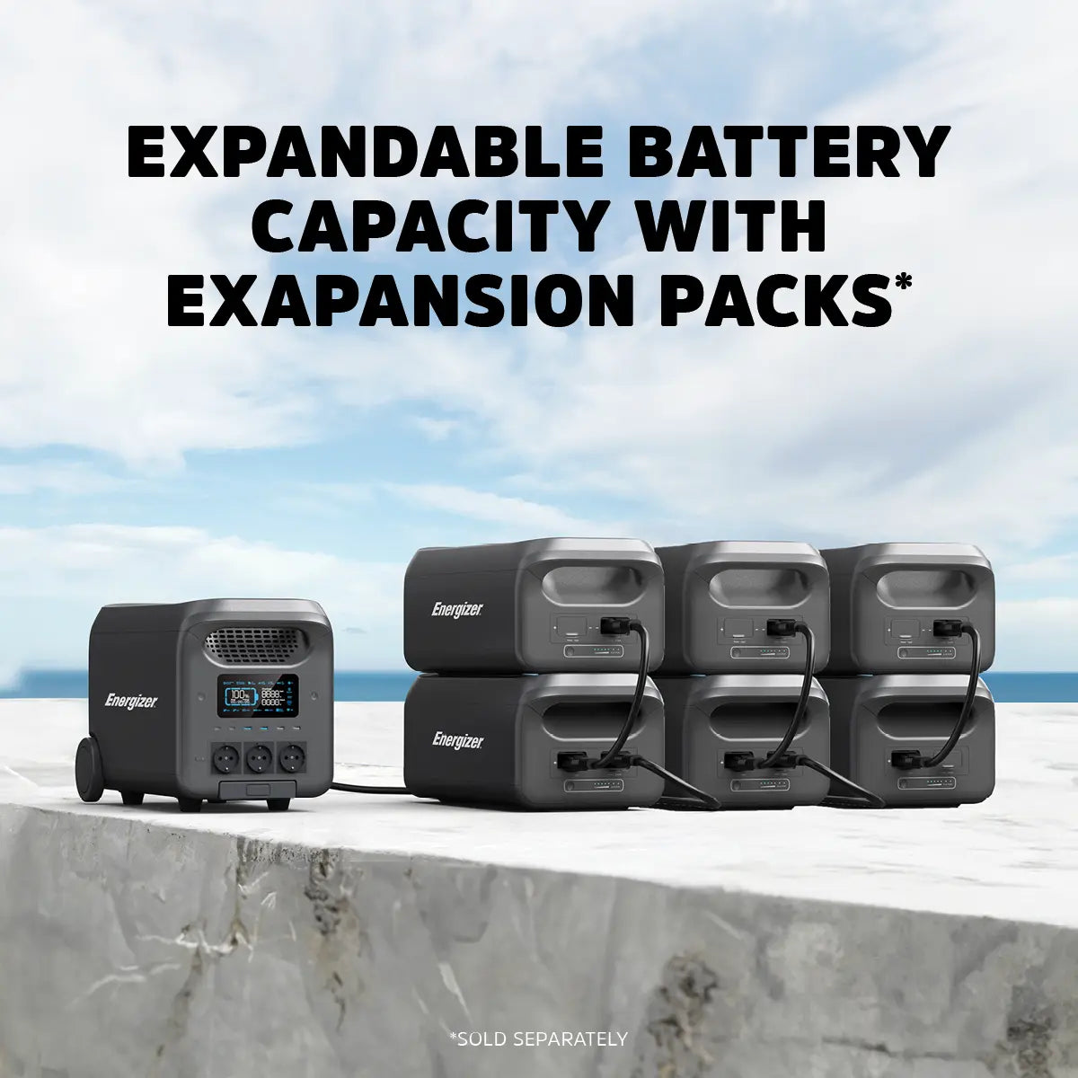 Energizer Peak 3000 tragbare Powerstation 5000W - 2560wh LIFEPO₄ Energizer