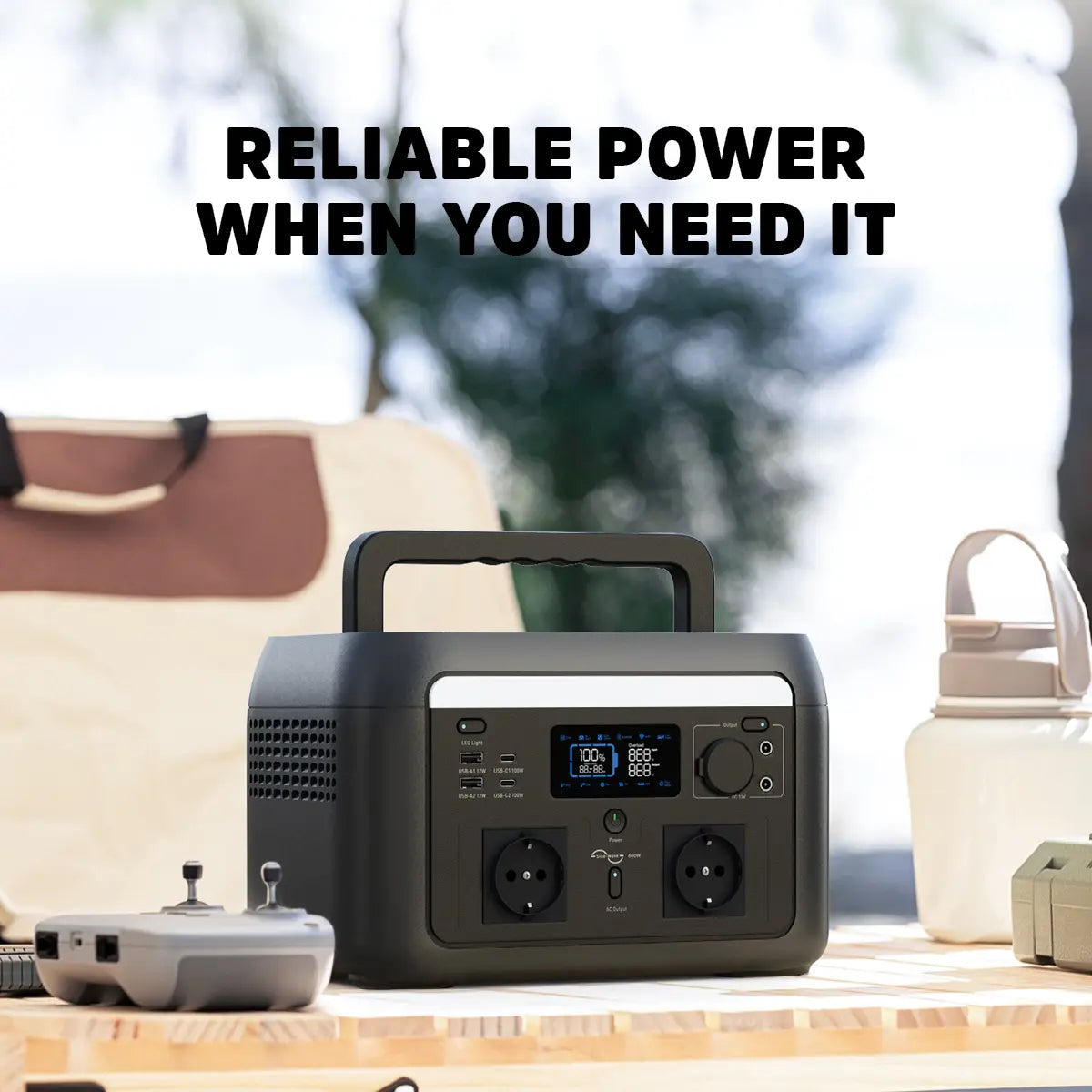 Energizer Peak 600 tragbare Powerstation 1000W - 512wh LiFePO₄ Energizer