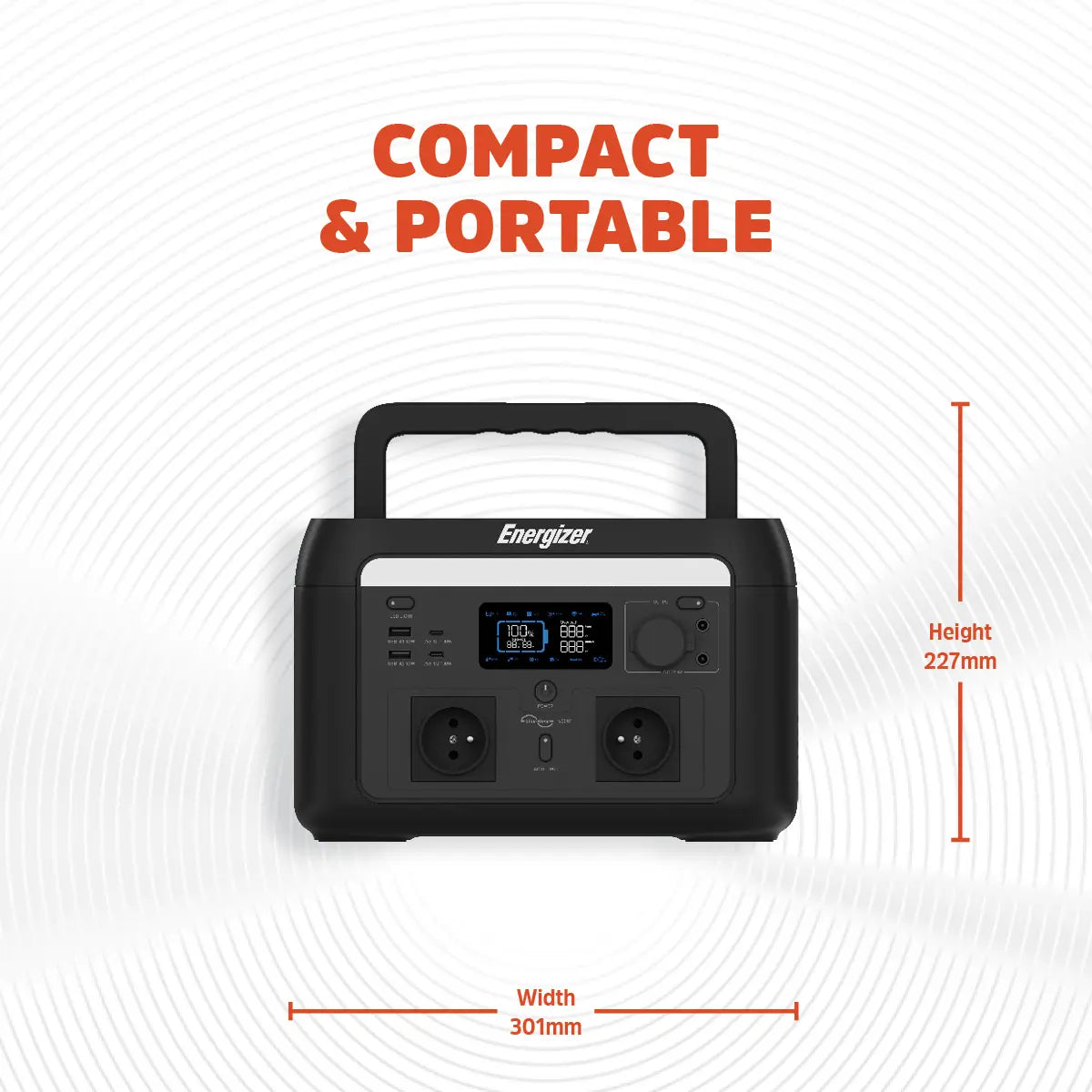 Energizer Peak 600 tragbare Powerstation 1000W - 512wh LiFePO₄ Energizer