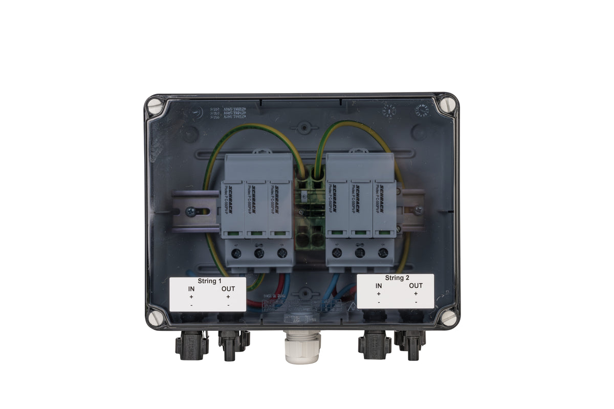 Generatorenanschlusskasten für PV-Anlagen bis 1.000 V DC, 1x 2 String, SUNCLIX-Steckverbinder, SiRoX JÄGER SIROX