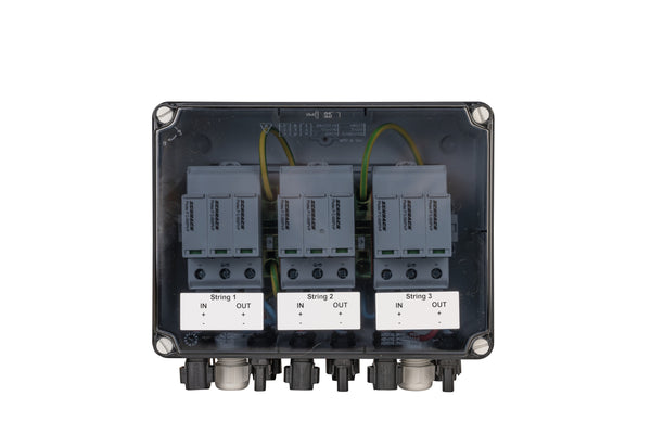 Generatorenanschlusskasten für PV-Anlagen bis 1.000 V DC, 1x 3 String, SUNCLIX-Steckverbinder JÄGER SIROX