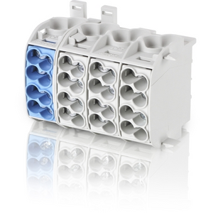 Hauptleitungs-Abzweigklemme 25 mm² 4-polig grau/ blau f-Tronic