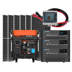 Solarset Inselanlage 4000 Watt / 10240Wh Speicher GENERGY Inselanlage SIRIUS-C mit 7,5kW Backup Stromerzeuger
