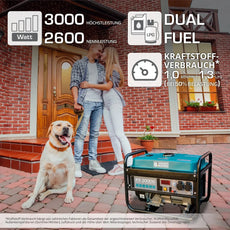 DualFuel Stromerzeuger AVR 3000 Watt Könner & Söhnen KS 3000G Könner & Söhnen