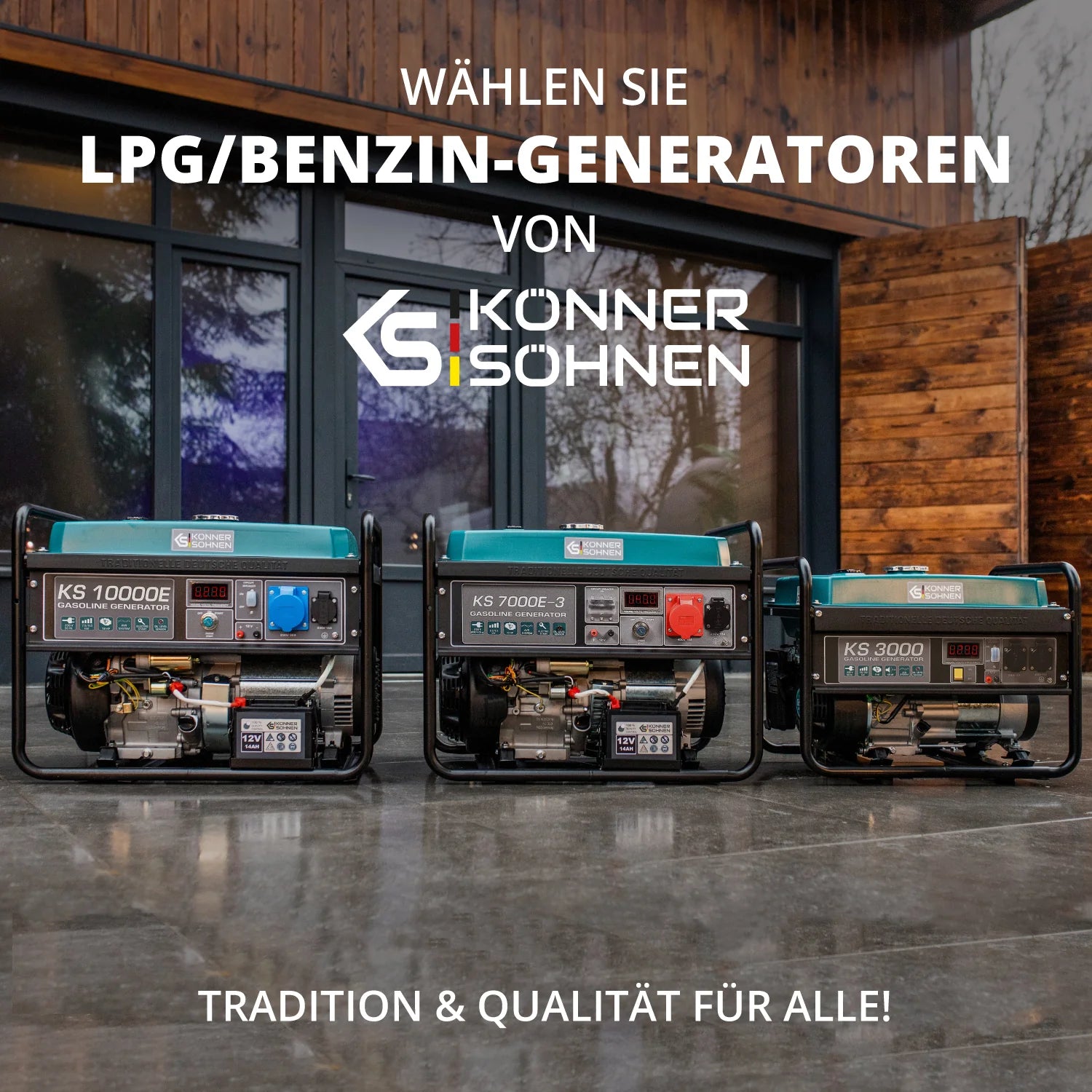 DualFuel Stromerzeuger AVR 3000 Watt Könner & Söhnen KS 3000G