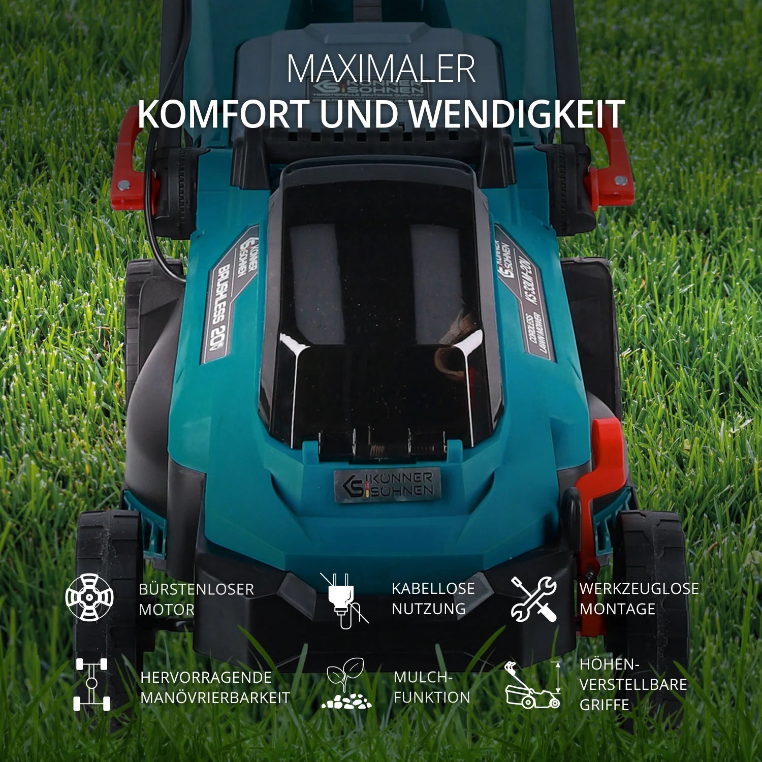 Akku-Rasenmäher KS 33LM-20V Könner & Söhnen