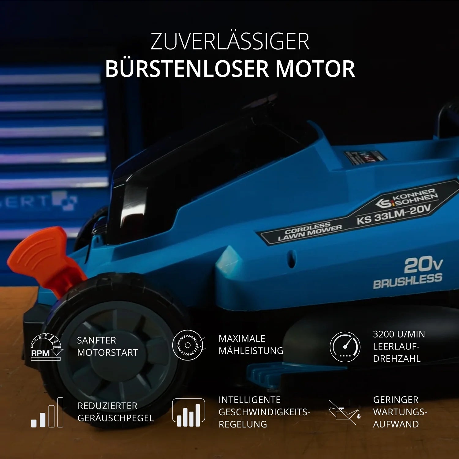 Akku-Rasenmäher KS 33LM-20V Könner & Söhnen