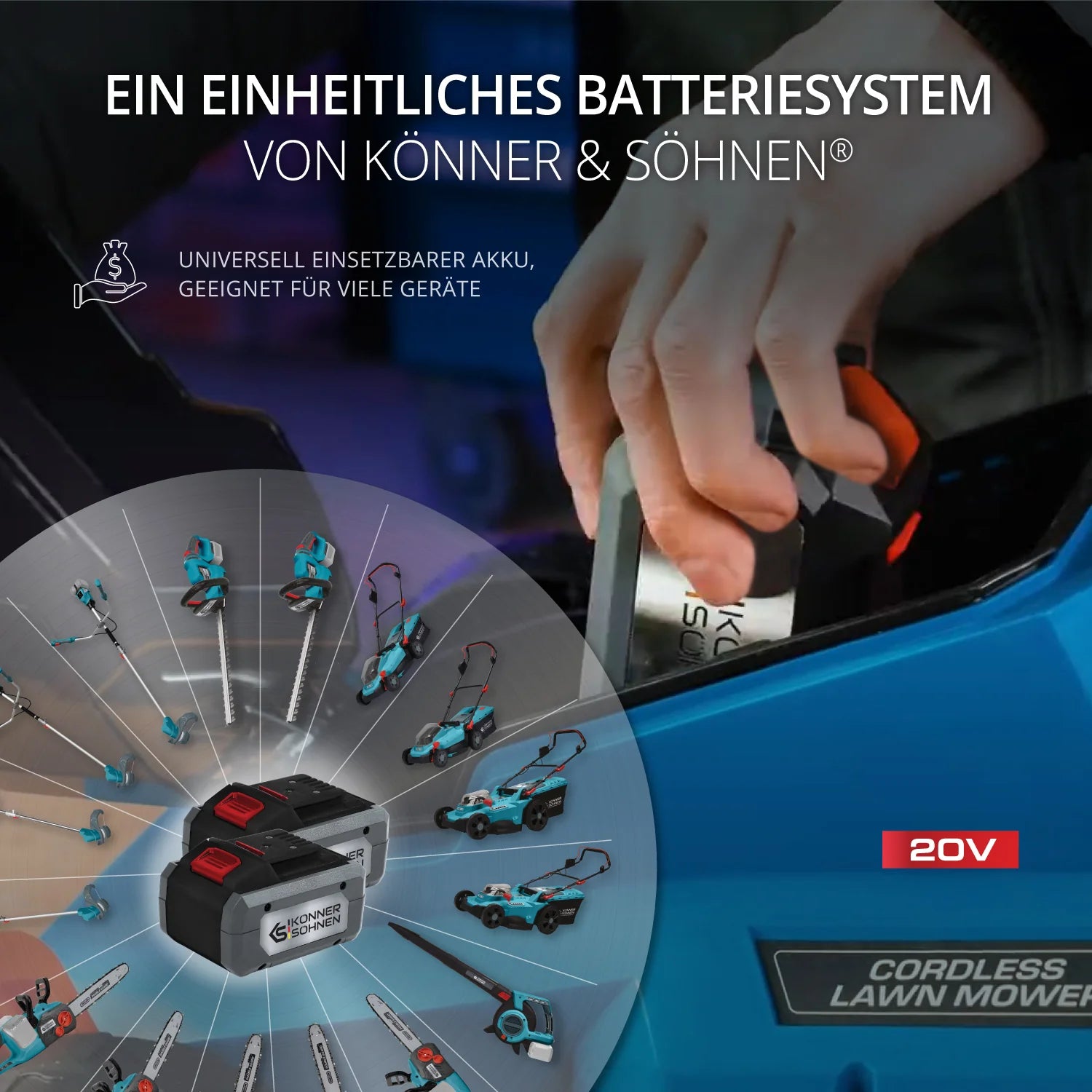 Akku-Rasenmäher KS 33LM-20V Könner & Söhnen