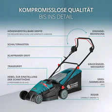 Elektrischer Rasenmäher KS 38LM-BL Schnittbreite 38cm Könner & Söhnen