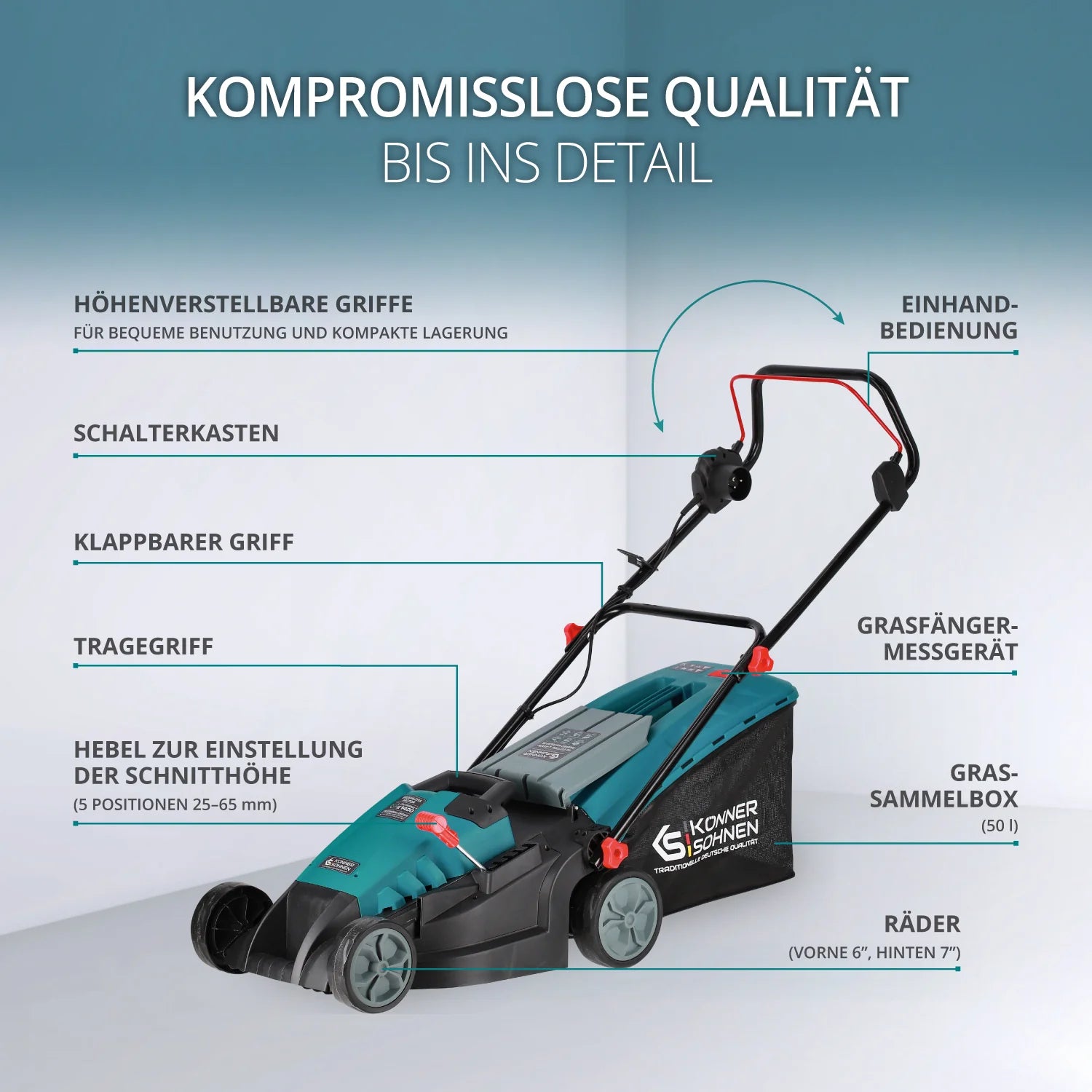 Elektrischer Rasenmäher KS 38LM-BL Schnittbreite 38cm